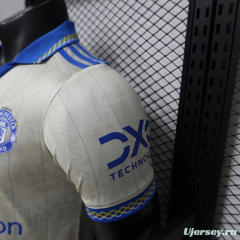 Player Version 26/27 Manchester United Away Cream White Jersey
