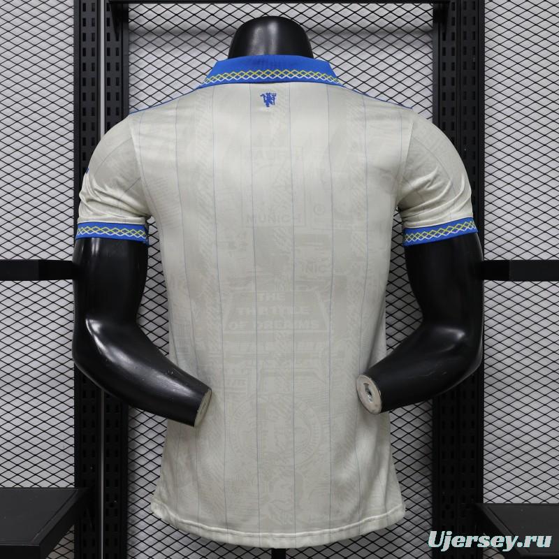 Player Version 26/27 Manchester United Away Cream White Jersey