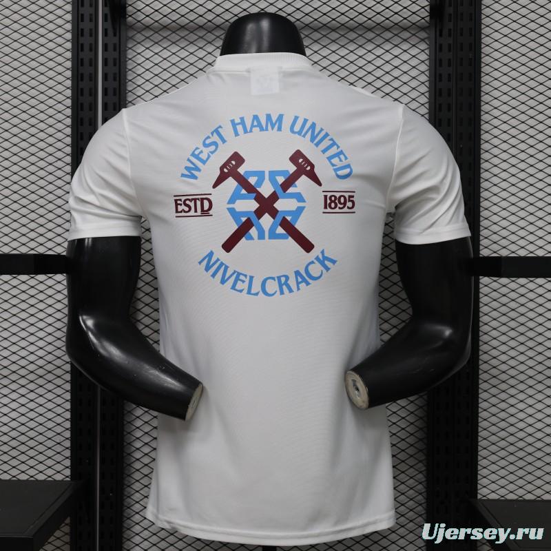 Player Version 26/27 West Ham United White Short Sleeve Training Jersey