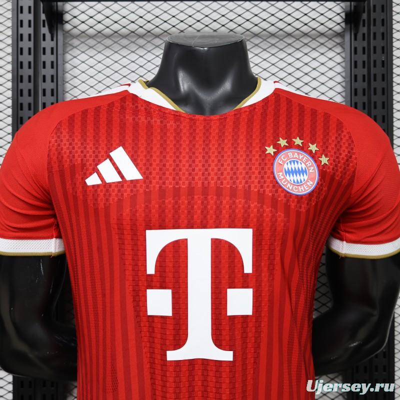 Player Version 26/27 Bayern Munich Red with Tonal Stripe Home Jersey