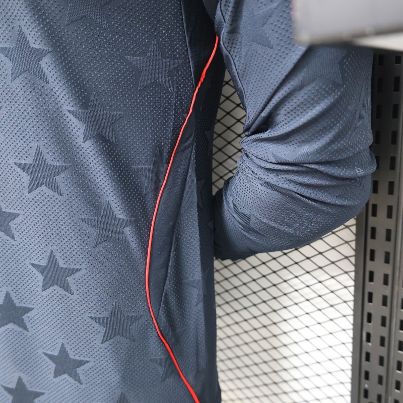 Player Version 2026 USA Navy Blue with Tonal Star  Long Sleeve Away Jersey