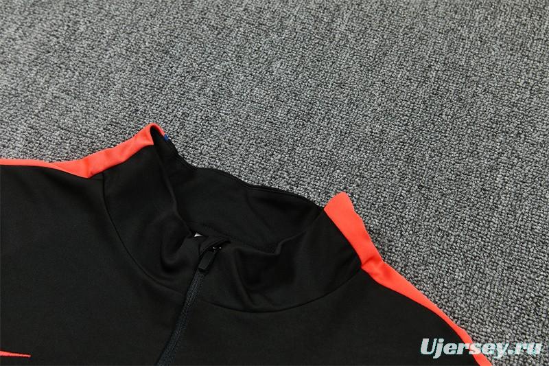 Player Version 26/27 Paris Black Half Zipper Jacket+Long Pants