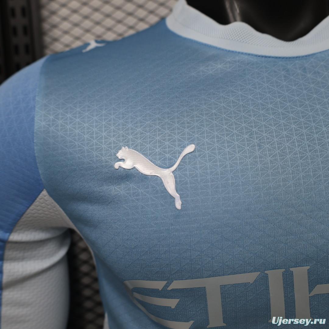 Player Version 26/27 Manchester City Sky Blue with White  Long Sleeve Jersey