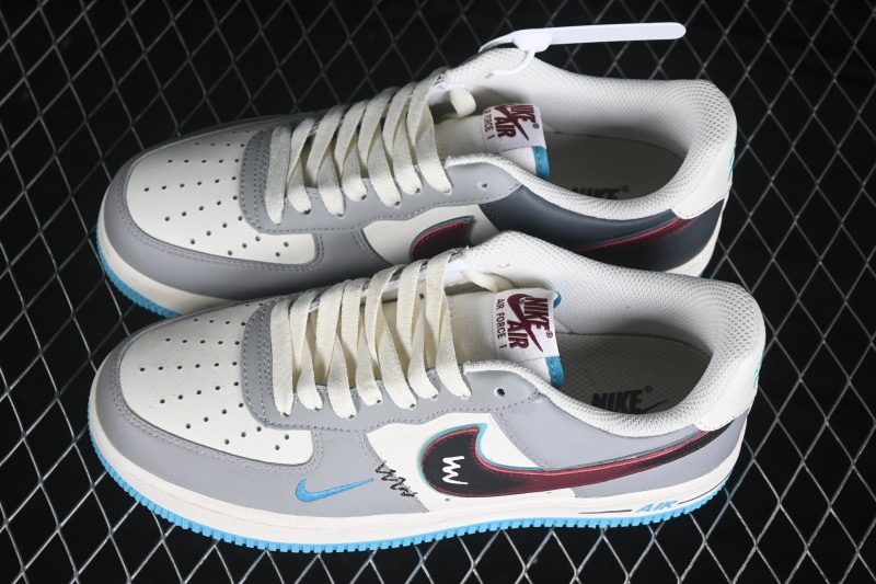 Nike Air Force 1 '07 Low Hand-Painted Graffiti Ice Island Prelude Casual Skateboarding Shoes - LJ8822-616