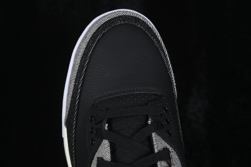 Levi's x Air Jordan 3 Retro 'Black Denim' Sneakers with Layered Washed Denim Upper - IR0914-400