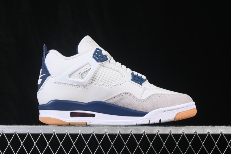 Nike SB x Air Jordan 4 Navy AJ4 Collaboration White Blue - DR5415-100