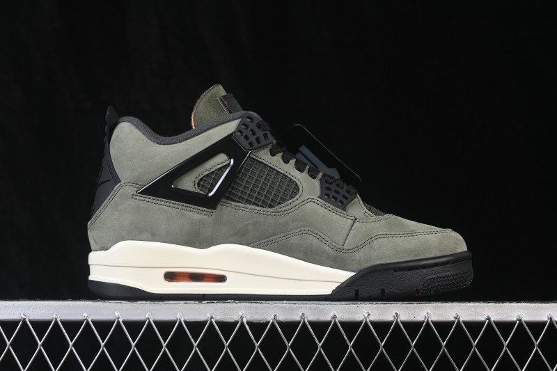 Air Jordan 4 Retro x Undefeated Olive Suede Sneakers - IB1519-200