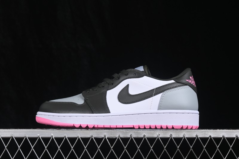 Nike Air Jordan 1 Low Retro Basketball Shoes with Classic Black-Grey-Pink Colorway - DD9315-119