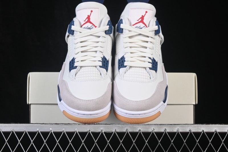 Nike SB x Air Jordan 4 Navy AJ4 Collaboration White Blue - DR5415-100