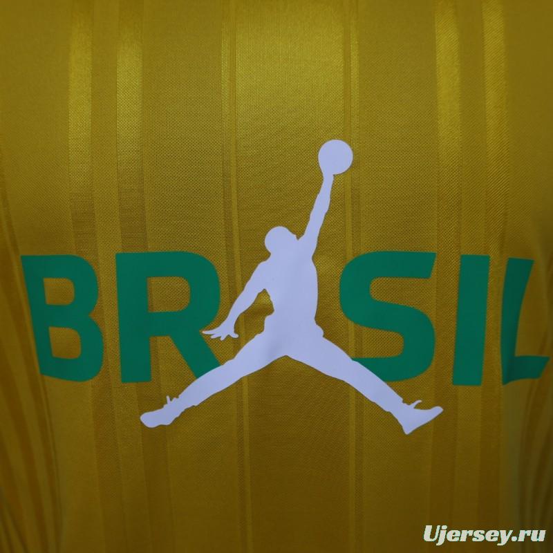 Player Version 2026 Brazil × Jordan Brand Yellow Special Edition Home Jersey