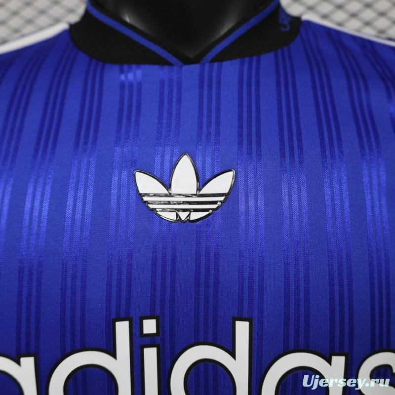 Player Version 2026 Adidas Originals Retro Style Royal Blue Stripe Football Jersey