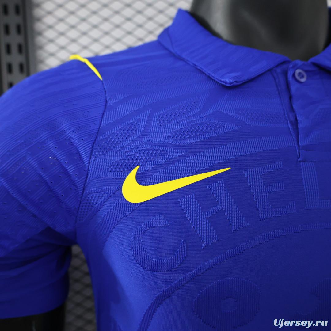 layer Version 26/27 Chelsea FC Royal Blue Polo Collar Home Jersey