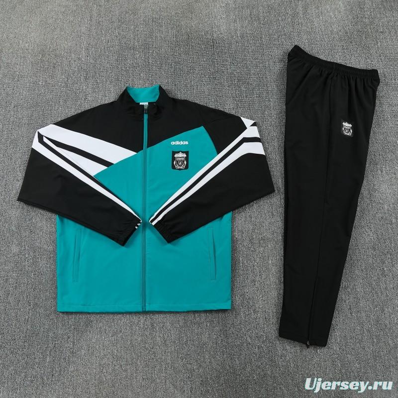 26/27 Liverpool  Teal & Black Full Zipper Jacket Tracksuit + Long Pants