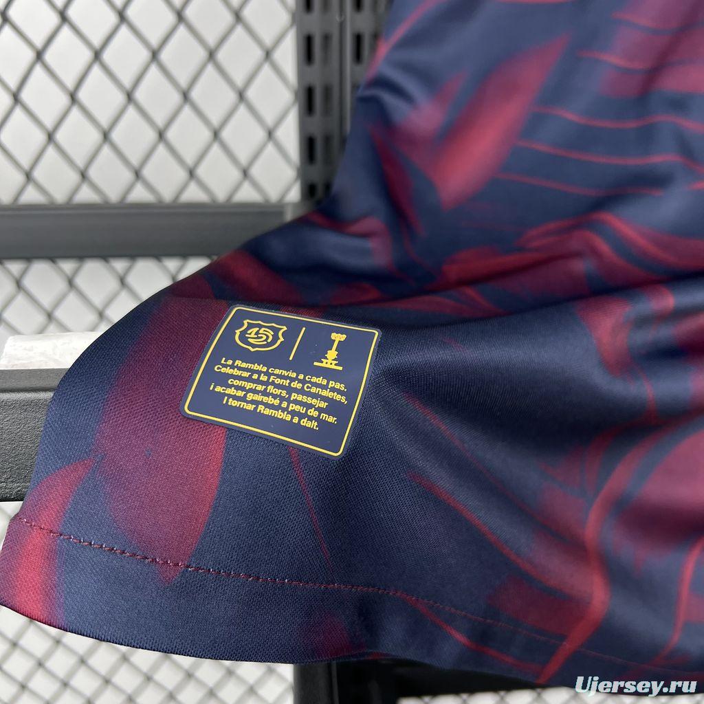 26/27 Barcelona Special Abstract Red & Blue "Barça" Script Jersey