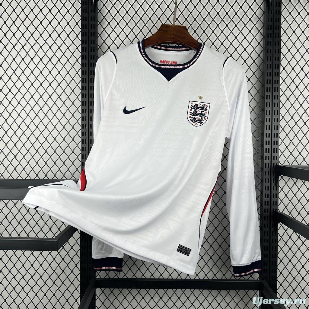 2026 Mens England World Cup Home Long Sleeve Jersey