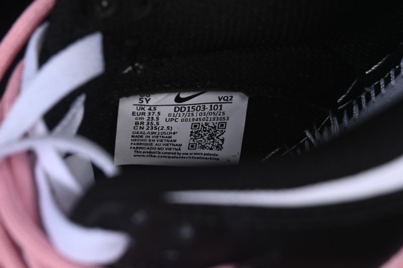 Nike SB Dunk Low Cat Paw Black Pink Deconstructed Strap Casual Skateboarding Shoes - DD1503-101