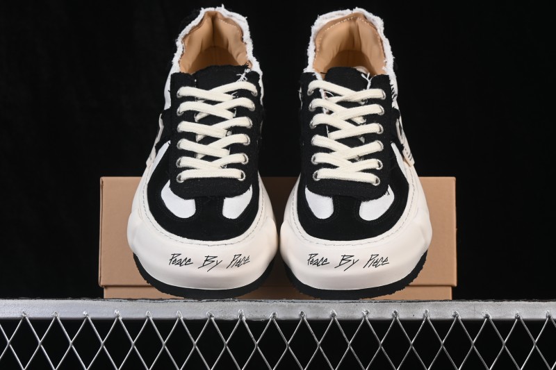 xVESSEL Wu Jianhao Low-Top Deconstructed Chunky Sole Casual Shoes with Tweed Design - S19X001B