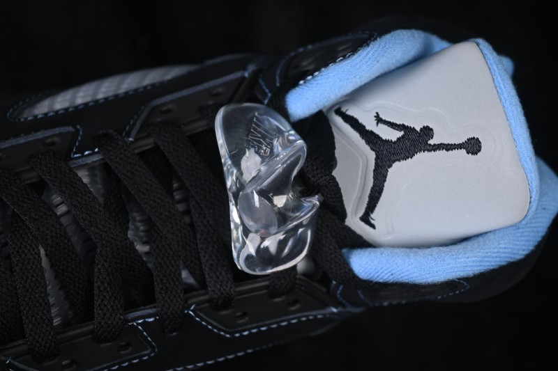 Air Jordan 5 Retro 'Black University Blue' Basketball Sneakers for Men - DD0587-008