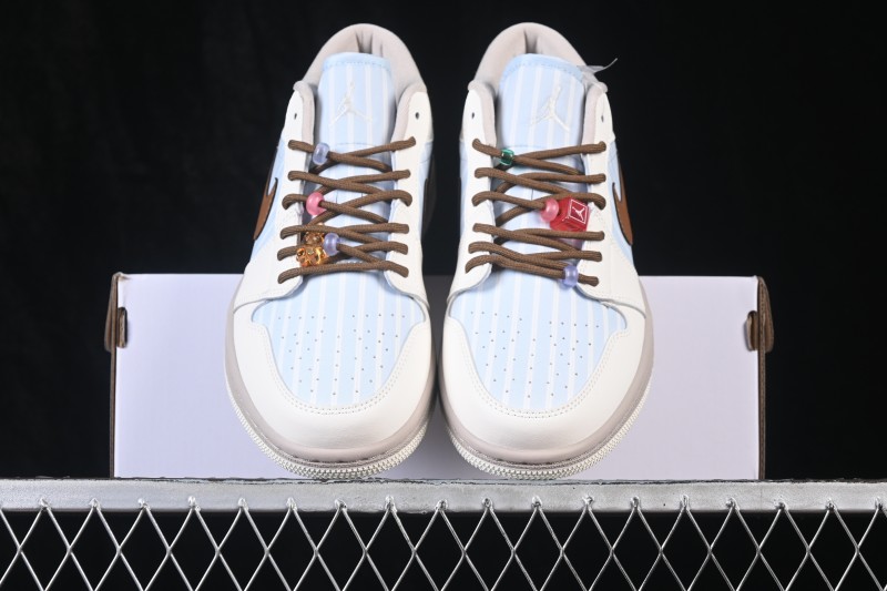 Nike Air Jordan 1 Low Retro Basketball Shoes with Classic Leather and Cushioned Sole - IR7553-422