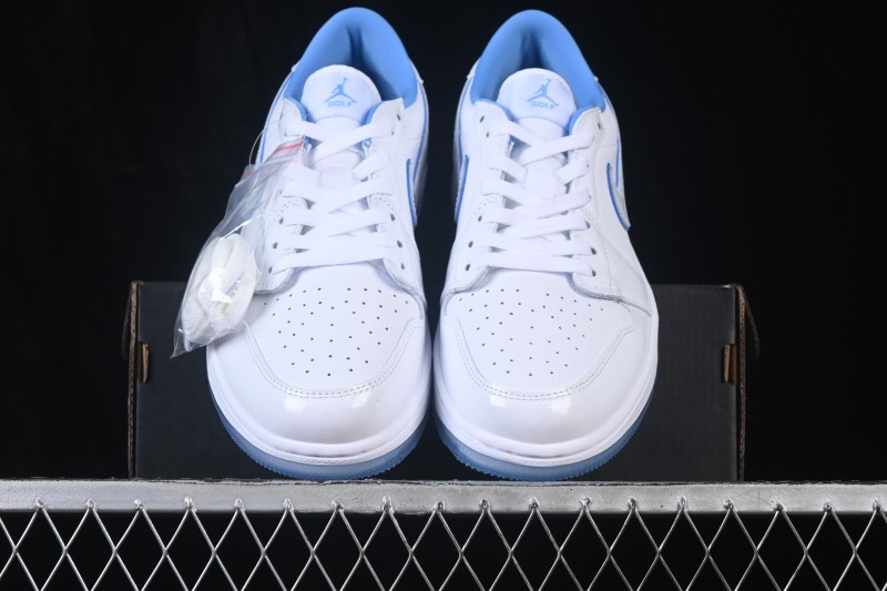 Nike Air Jordan 1 Low AJ1 Basketball Shoes with Patent Leather White and Blue Retro Style - DD9315-118
