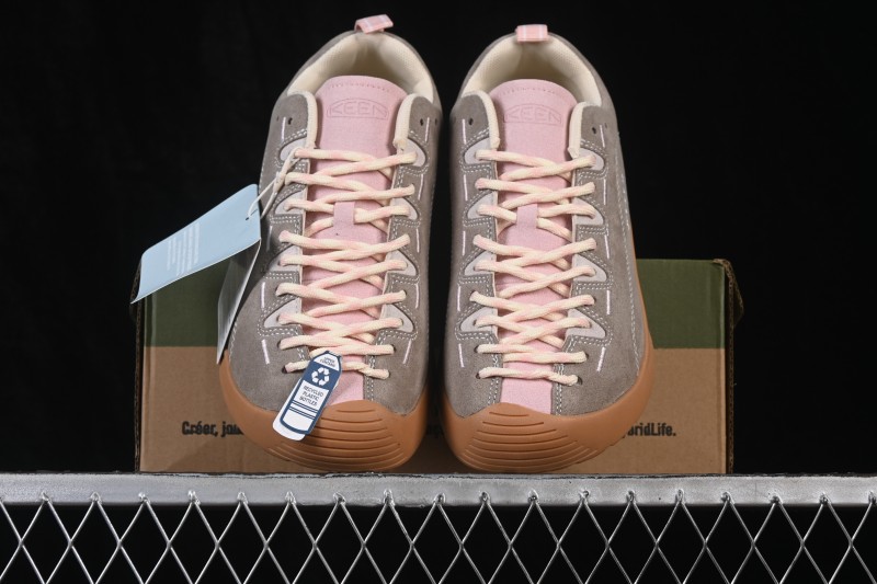 Keen Jasper Retro Street Style Outdoor Shoes with Tiger Camo Rose Pink Design - F.C3