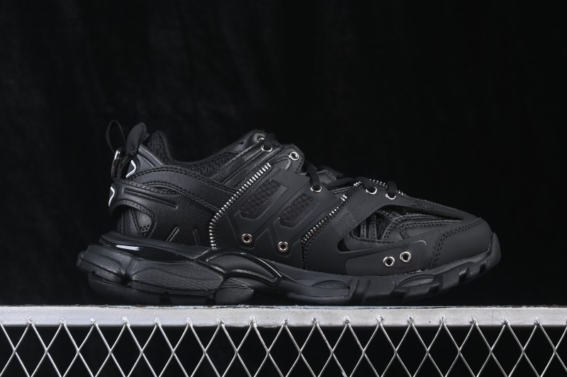 Balenciaga Track Sneaker Tricolor Upper Running Shoes with Transparent Heel Detail - W3AD32350