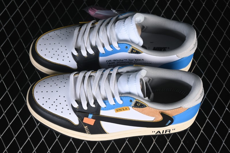 Nike Travis Scott x Air Jordan 1 Low OG Sneakers with Reverse Swoosh Design - XZ6868-006