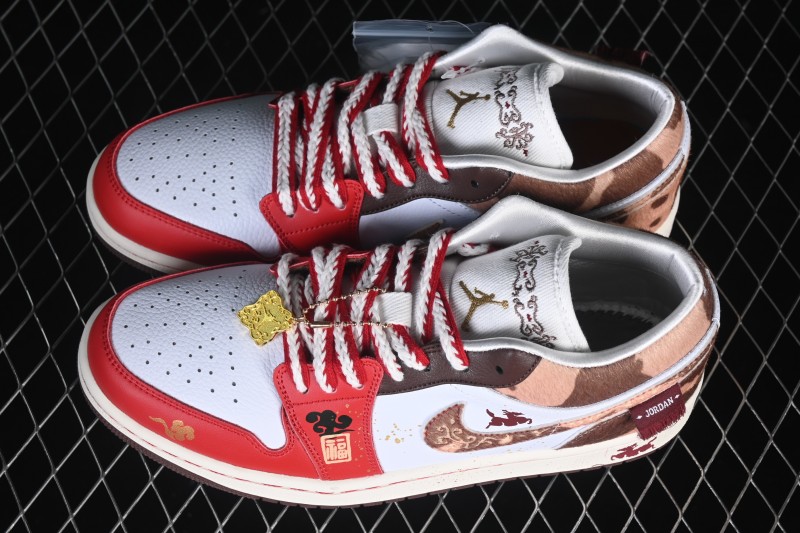 Nike Air Jordan 1 Low Chinese New Year Year of the Horse Retro Basketball Shoes - IQ5321-121