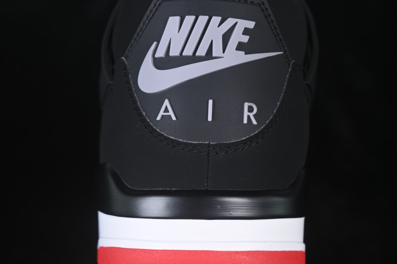 Nike Air Jordan 4 Retro "Bred" Running Shoes with Original Last and Premium Materials - IX8180-001