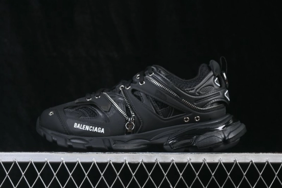 Balenciaga Track Sneaker Tricolor Upper Running Shoes with Transparent Heel Detail - W3AD32350