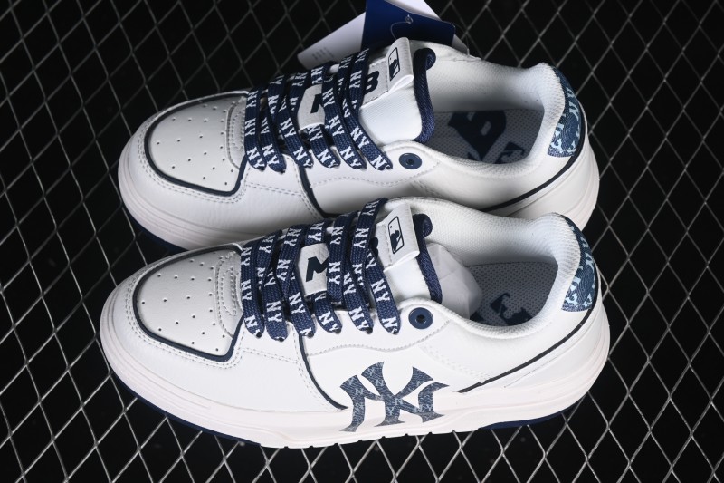 MLB New York Yankees Bigball Chunky Liner Denim Monogram Sneakers with Elevated Sole - 3ASXM046N50NYS