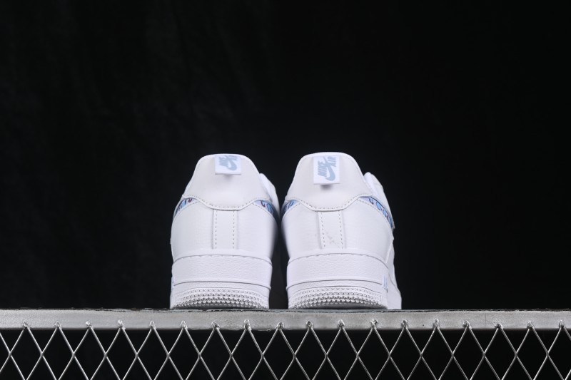 Nike Air Force 1 '07 Low Ice Blue Leopard Shadow Hand-Painted Sneakers - FB8971-008