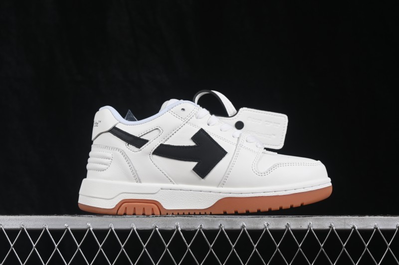 Off-White Out of Office Low-Top Skateboarding Shoes in Off-White Gum Black - WME5