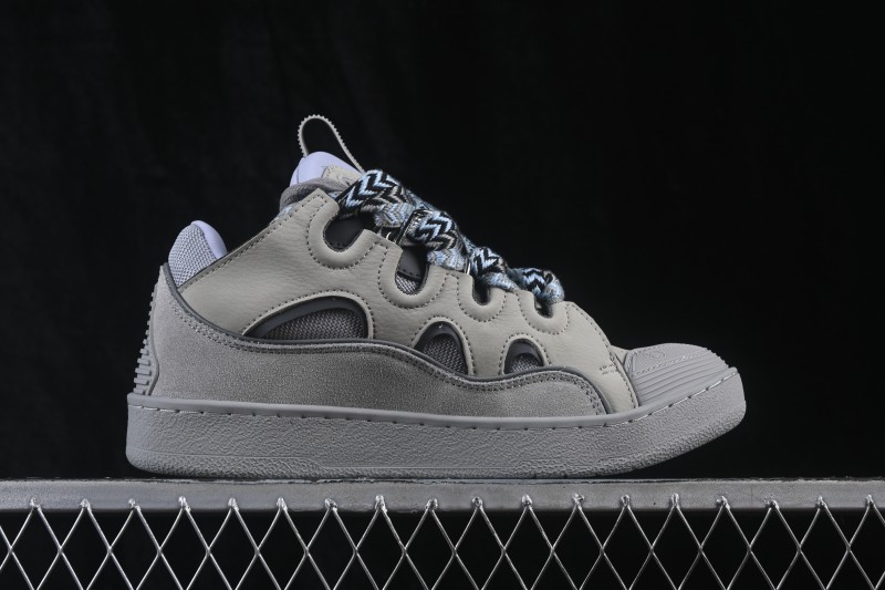 Lanvin Two-Tone Lace-Up Low-Top Casual Lifestyle Sneakers - AJE5