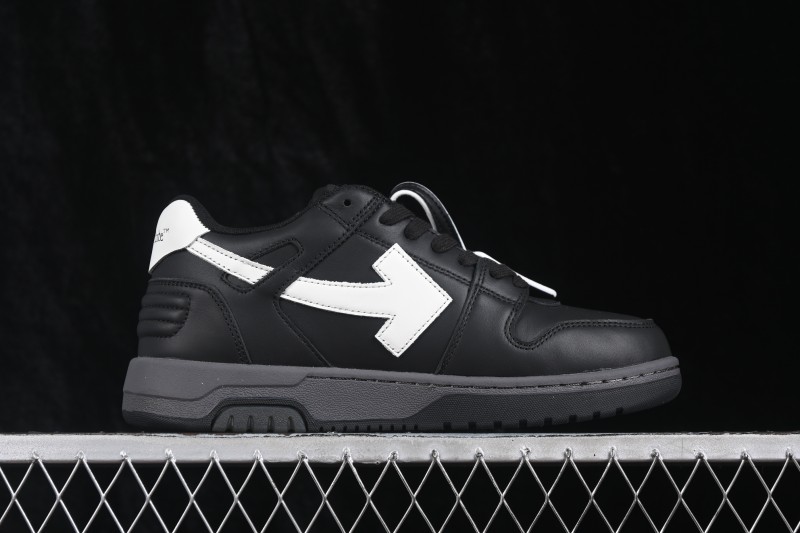 Off-White Out Of Office Low-Top Fashion Skate Shoes in Black and White - F