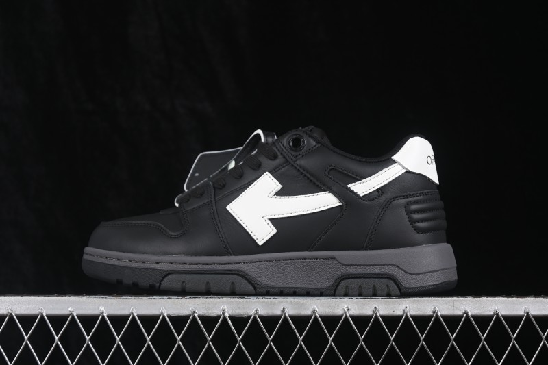 Off-White Out Of Office Low-Top Fashion Skate Shoes in Black and White - F