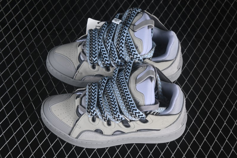 Lanvin Two-Tone Lace-Up Low-Top Casual Lifestyle Sneakers - AJE5