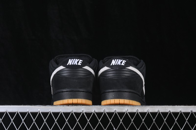 Nike SB Dunk Low Black Gum Light Brown Leather Skate Shoes - HF3704-003