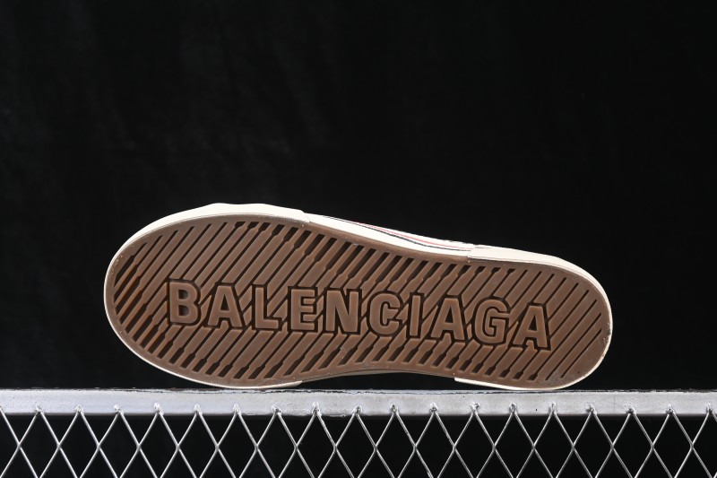 Balenciaga Paris Low Top Lace-Up Fashion Slippers with Distressed Finish - W3PS19016