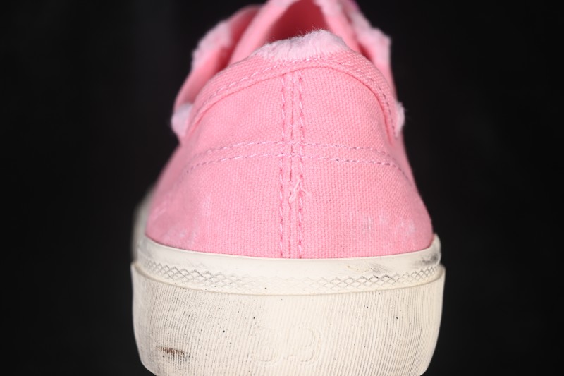 Balenciaga Paris Low Top Lace-Up Sneakers with Distressed Finish - W3RC35591