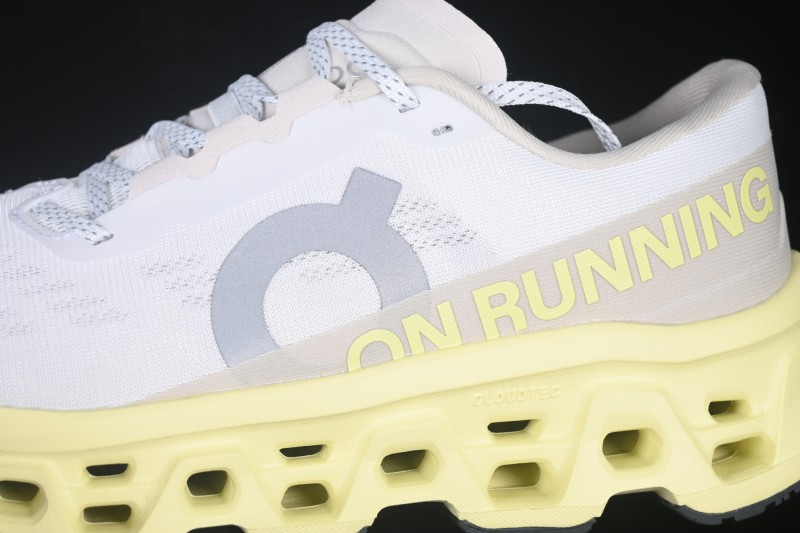 On Cloudmonster 3 Comfort Anti-Slip Durable Cushioned Running Shoes - 3MG10053078 Ivory Limelight