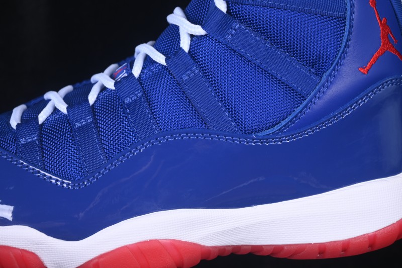 Air Jordan 11 Retro High-Top Basketball Shoes in Blue and Orange - CT8012-114