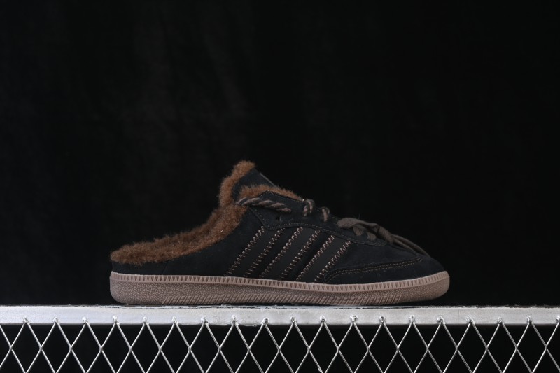 Adidas Originals Samba OG Mule Casual Fleece-Lined Slip-On Shoes - HP5054