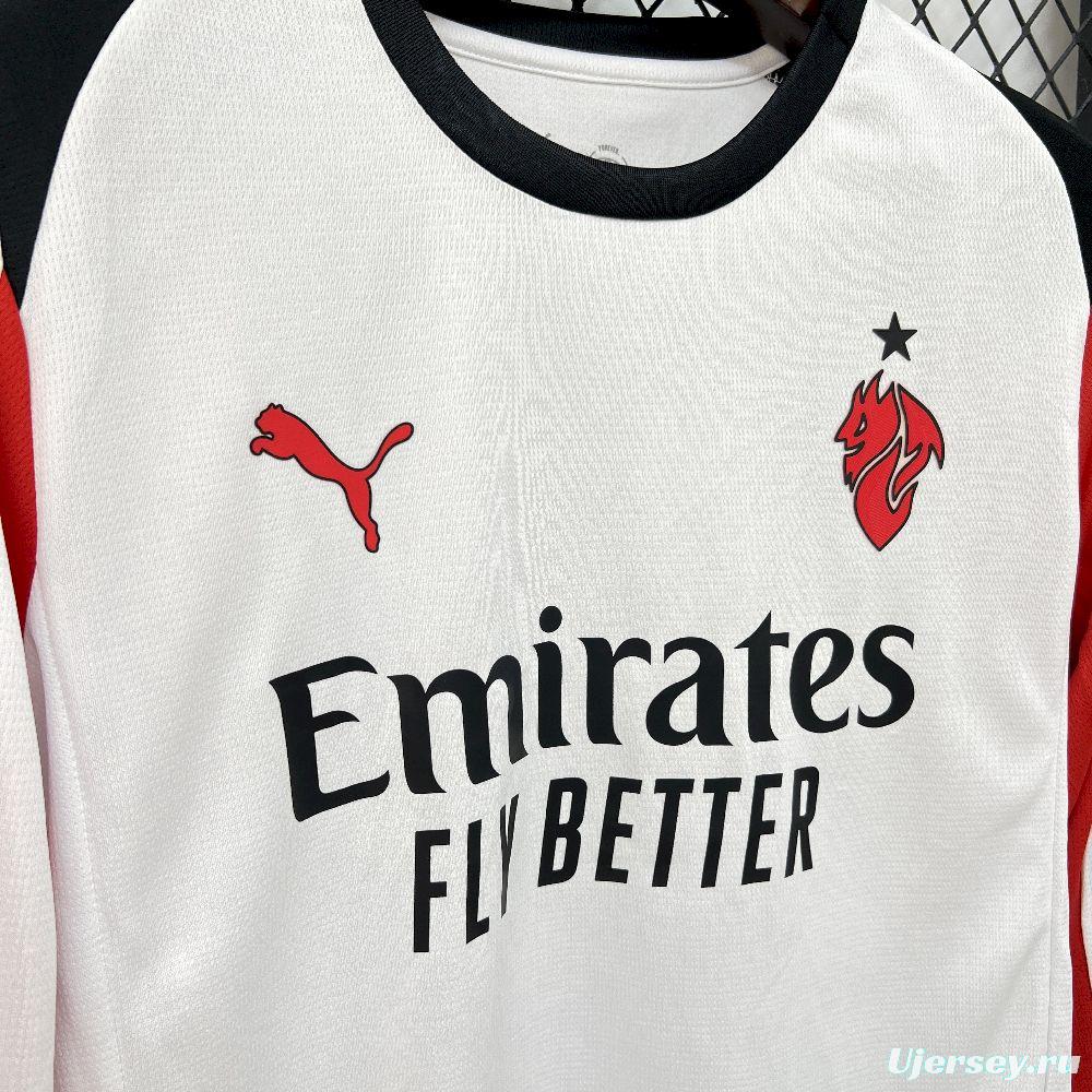 2025/26 Mens AC Milan Away Long Sleeve Jersey