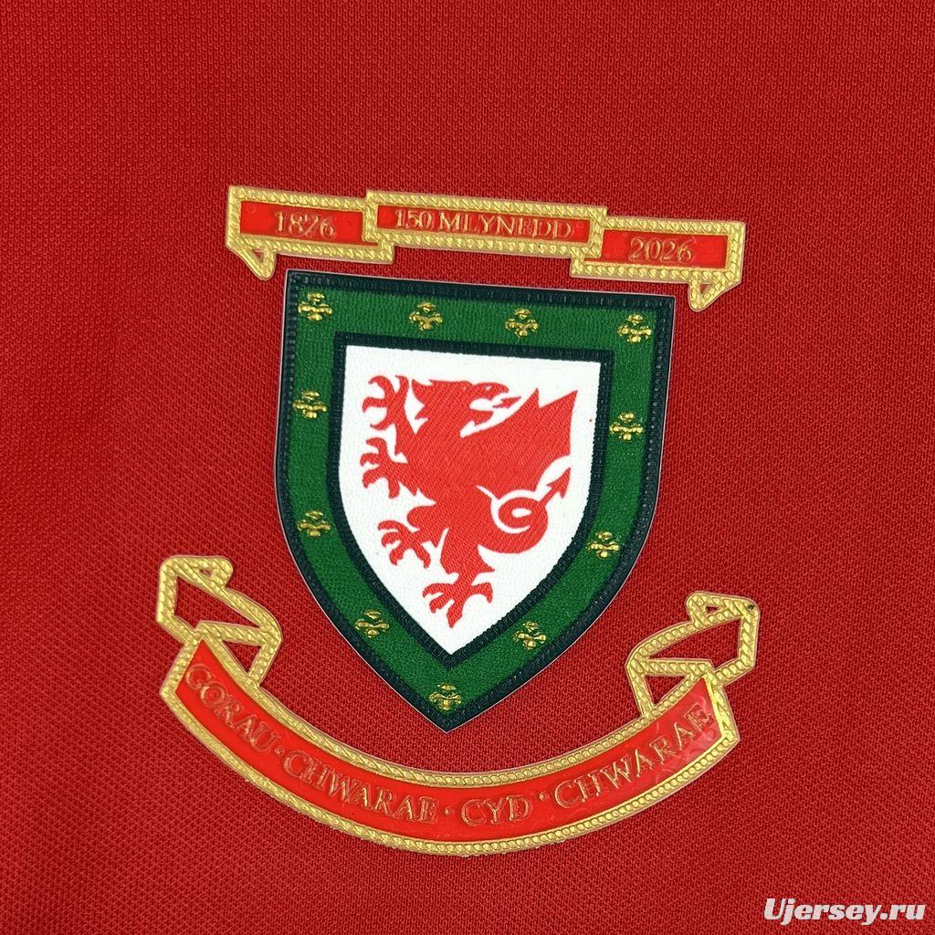 2026 Mens Wales 150th Anniversary Long Sleeve Jersey