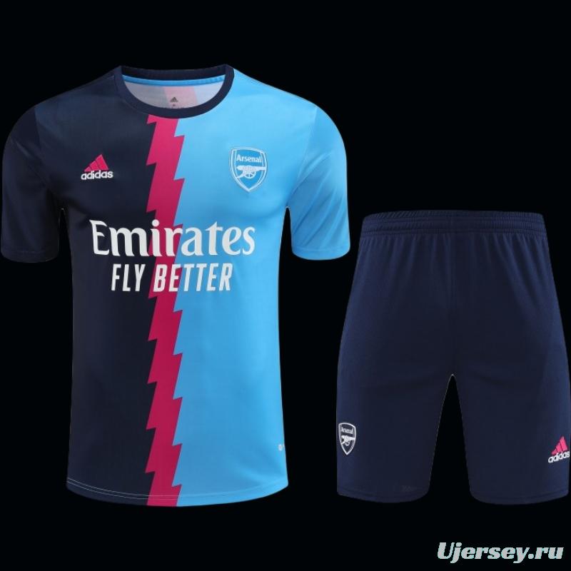 23-24 Arsenal Blue/Navy Short Sleeve+Shorts