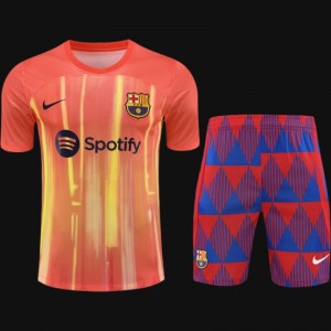 23-24  Barcelona Orange Short Sleeve Jersey+Shorts