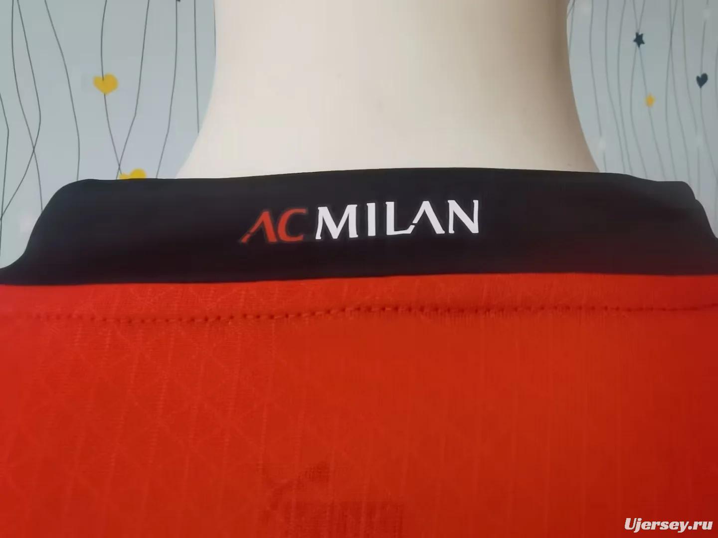 Player Version 23/24 AC Milan Home Long Sleeve Jersey