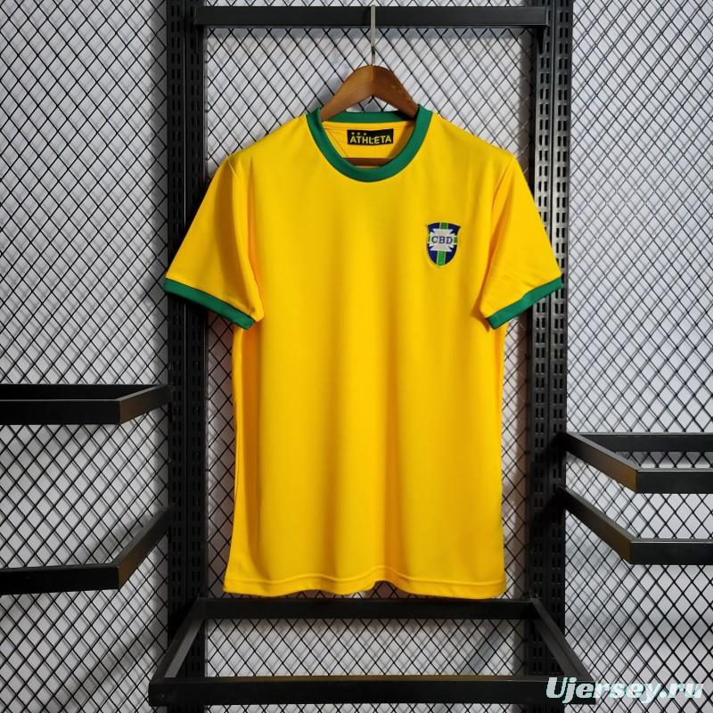 Retro 1970/1972 Brazil Home Jersey