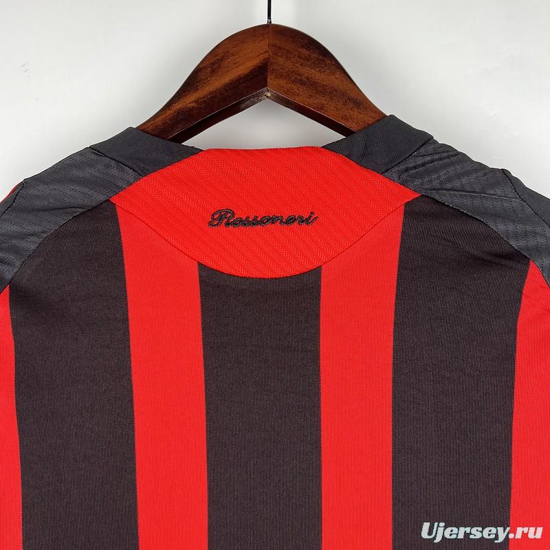 Retro 08/09 AC Milan Home Long Sleeve Jersey